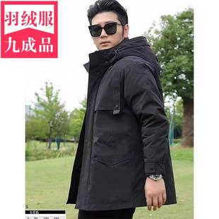 新款羽绒服九成品男式时尚可脱卸款旧羽绒服活里活面衣皮壳加工