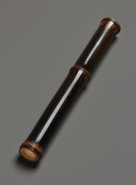 一支紫竹节隐藏式茶刀 带鞘开茶饼刀 带盖普洱刀茶道茶玩开茶针锥