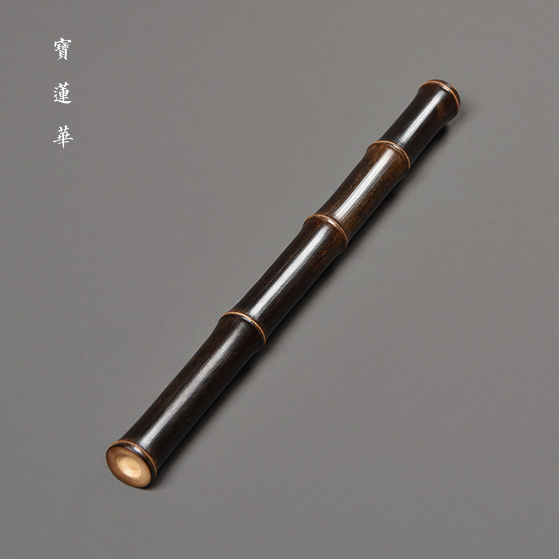 完整紫竹节香筒 把玩一体多节拔口竹线香桶 老竹茶玩香收纳香道具