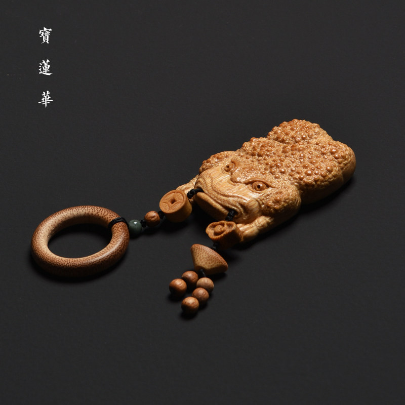 金蟾 邱书文手工雕刻玉竹把玩件摆件 茶玩文玩手把件精磨竹雕竹器