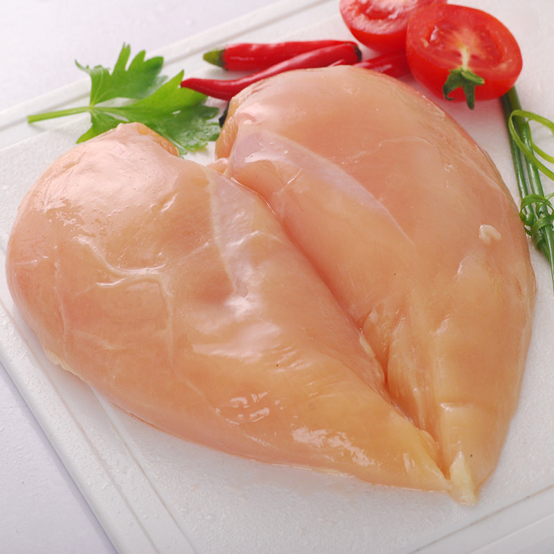 桂林中国大陆包装冻品清真冷冻鸡胸肉鸡脯肉新鲜鸡肉20斤/箱