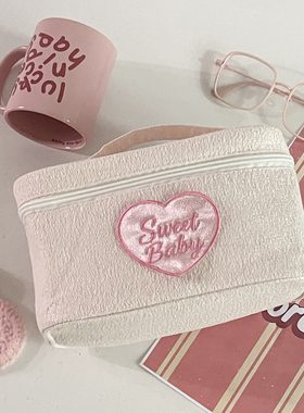 韩版ins风百搭刺绣手提包化妆包女大容量旅行洗漱包