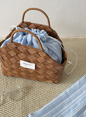 ins风 草编篮子 送内袋 百搭时尚 拍摄很出片女包 波西米亚风