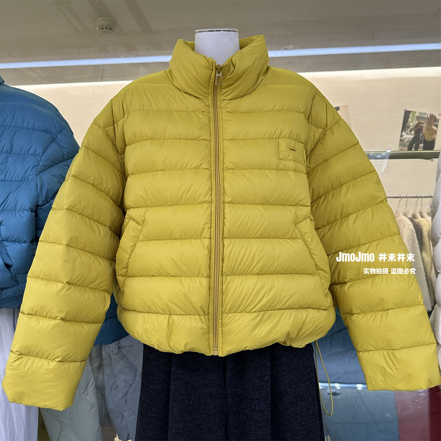 90白鸭绒立领排骨羽绒服女冬