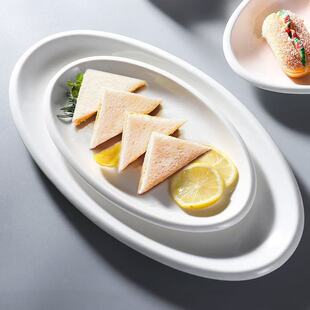 鱼盘陶瓷超大号清蒸红烧盘子椭圆形酒店餐具菜盘蒸鱼家用加厚