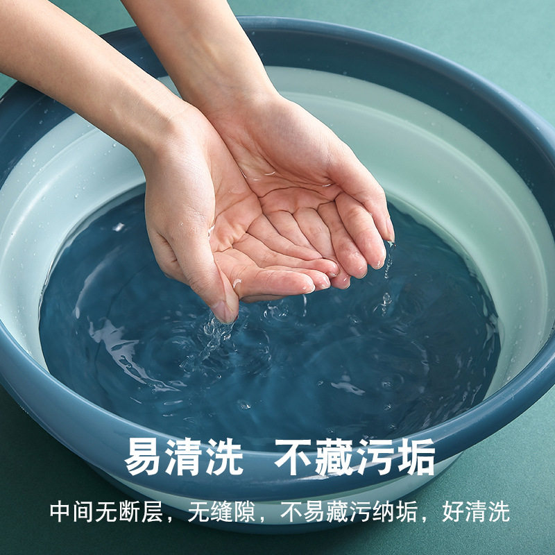 现货创意折叠盆 户外旅行便携式塑料水盆 洗脸洗衣洗菜脸盆