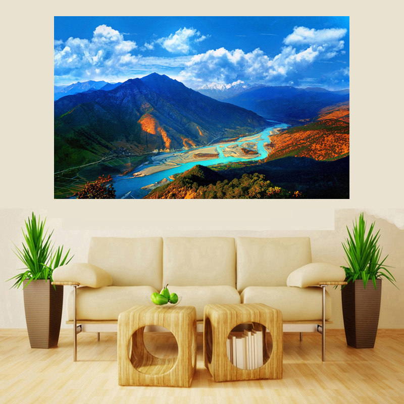 装饰画 美图美景 西藏风景摄影写真贴画 大幅海报壁纸墙纸贴图