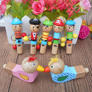 智力开发木制益智力儿童幼儿园礼物早教玩具木质迷你小海盗口哨