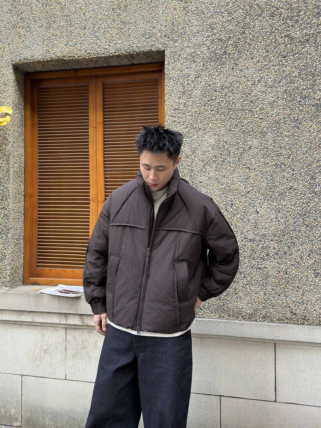 90绒泡芙休闲羽绒服男装冬季痞帅百搭立领外套上衣潮牌宽松韩系短