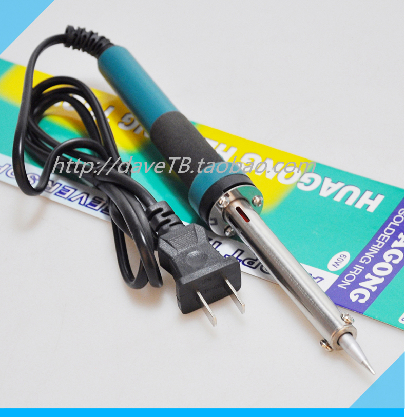 上海华工带灯外热电烙铁 30W/40W/50W/60W/80w尖头 刀头电烙铁