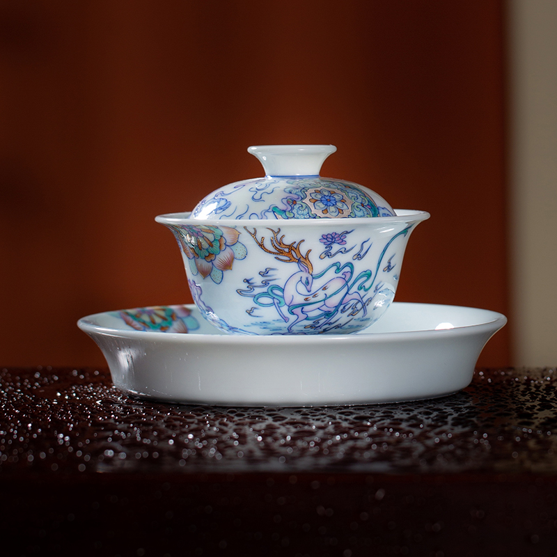 釉下斗彩手工手绘敦煌系列