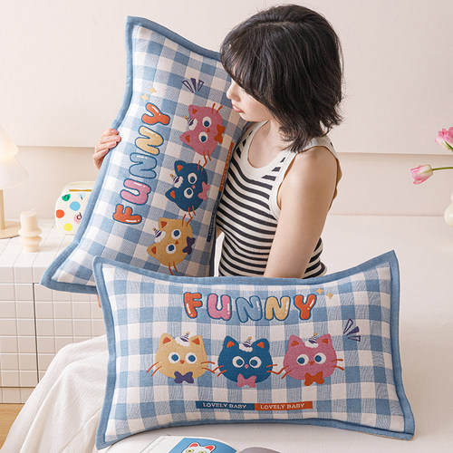儿童A类全棉纱布枕套40x60