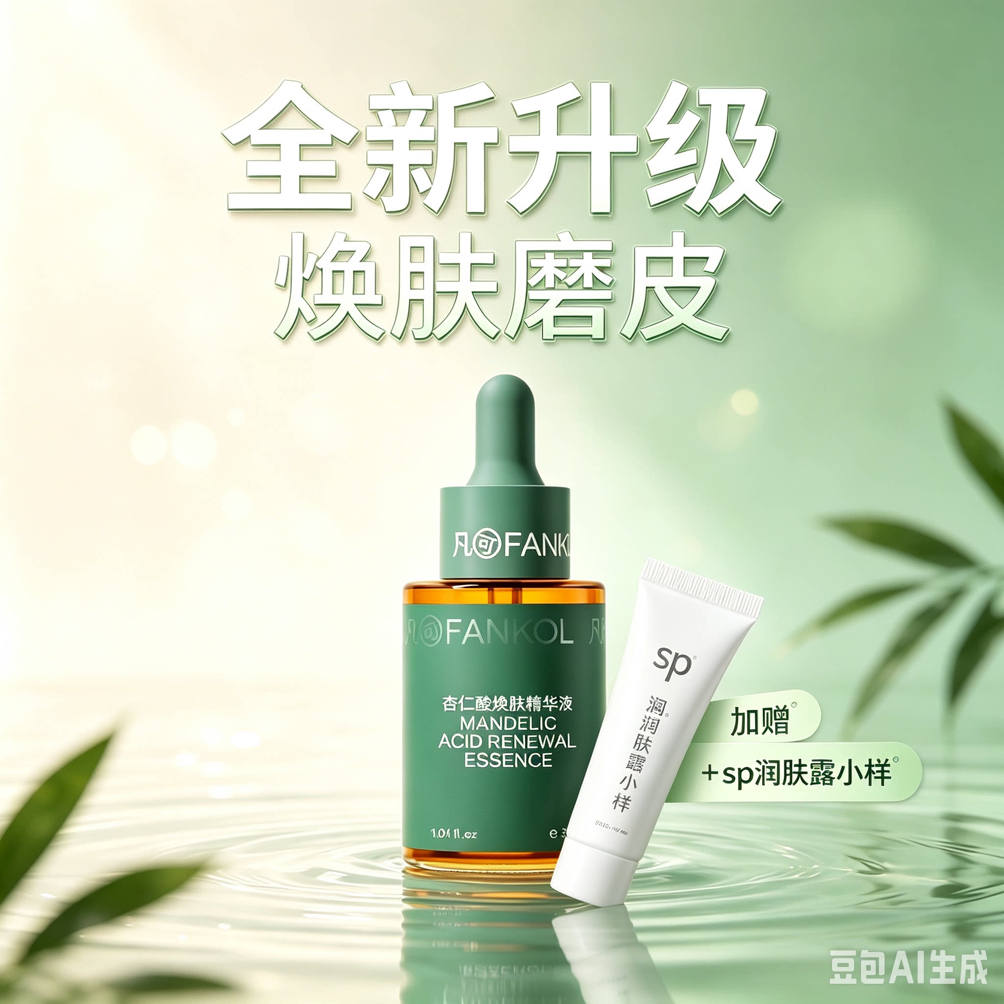 凡可杏仁酸爽肤水补水保湿控油收缩毛孔提亮肤色改善暗沉精华水图片
