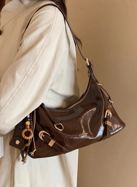 南风Chio2nd 琥珀流光托特包包女款秋冬油蜡皮复古通勤单肩斜挎包