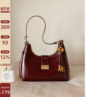 南风Chio2nd 红色婚包质感单肩斜挎包 墨玉流光腋下包包女2026新款