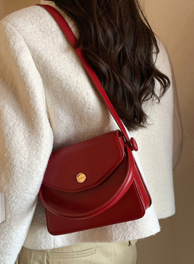 南风Chio2nd 洋红情书小方包包女2025新款红色婚包新娘单肩斜挎包