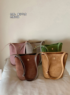 南风Chio2nd 暖光物语水桶包包女真皮竖款手机包极简单肩斜挎小包