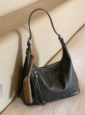 南风Chio2nd 冬日序章托特包包女大容量黑色hobo包松弛单肩斜挎包