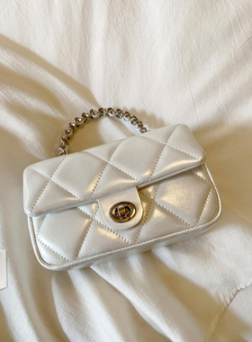 南风Chio2nd  浅茉初晴小方包 珠光定制面料菱格手提包包女斜挎包