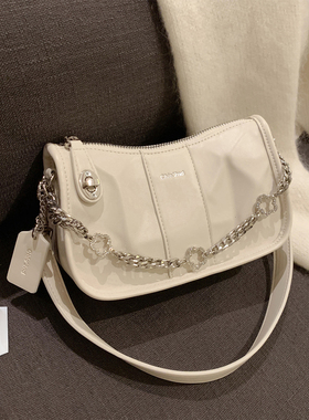 Chio’2nd南风原创 白蔷薇 链条腋下包包女秋小众轻奢单肩斜挎包