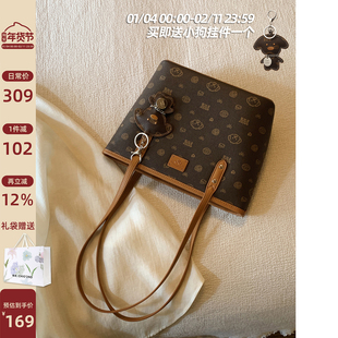 南风Chio2nd 面包小狗 梅洛序曲托特包包女士复古可爱印花单肩包