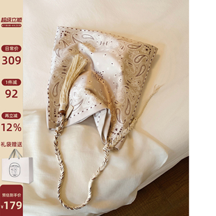 繁花胶片丝巾包包女复古佩斯利花纹包超大容量单肩包 南风Chio2nd