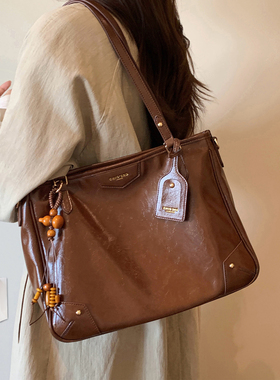 南风Chio2nd 秋暄桂序托特包包女大容量复古质感通勤包单肩斜挎包