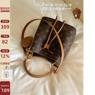 面包小狗水桶包包女日常通勤百搭單肩斜挎包 南風(fēng)Chio2nd三條肩帶