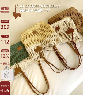 草编包单肩包 2026新款 南风Chio2nd 原创沙滩假日编织托特包包女式