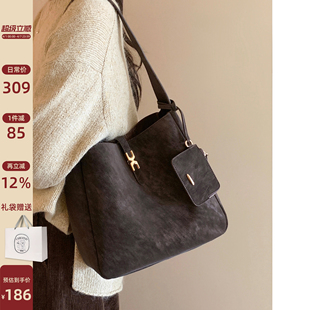 南风Chio2nd 复古简约hobo包通勤单肩斜挎包 冬日暖阳托特包包女款