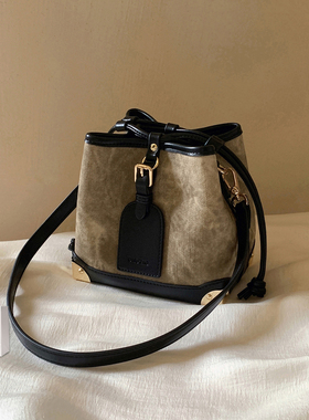 明星同款 南风Chio2nd油画展馆水桶包包女2026新款单肩斜挎小包