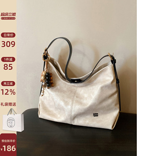 珍珠时刻托特包包女复古休闲高级感大容量单肩斜挎包 南风Chio2nd