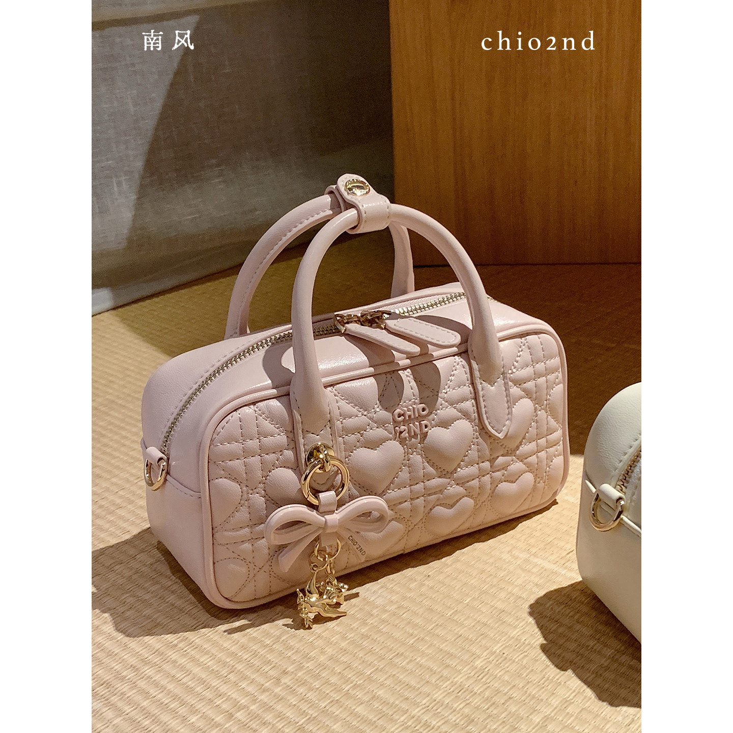 南风Chio2nd爱心菱格波士顿包