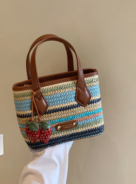 南风年中回馈款 Chio2nd莓果蜜语托特包包女编织手提包单肩斜挎包