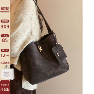 南风Chio2nd 复古简约hobo包通勤单肩斜挎包 冬日暖阳托特包包女款