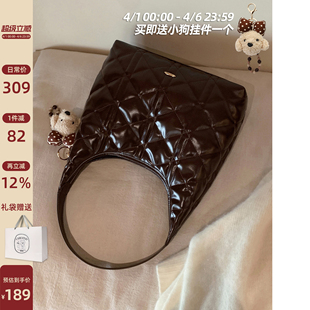 旺角霓虹托特包包女士菱格hobo手提包通勤单肩腋下包 南风Chio2nd