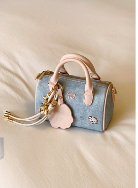 南风Chio2nd 面包小狗 柔粉晨光枕头包包女牛仔蓝布包单肩斜挎包