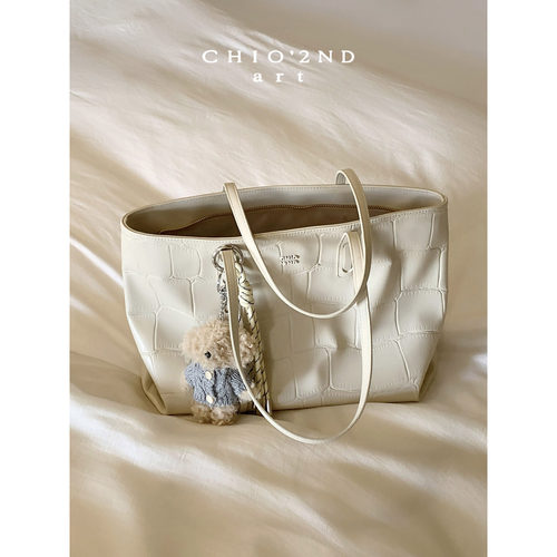 Chio2nd奶油日志托特包