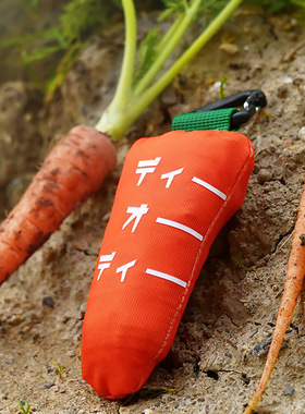 日系可爱兔子胡萝卜便携折叠购物袋卡通大容量DOD户外旅行收纳包