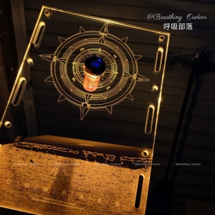 一单元指南针多功能igt亚克力单元板发光桌面露营GZ灯架便捷式