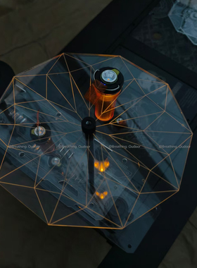 igt亚克力发光板灯架露营便携式八角置物架Goalzero灯罩星芒户外