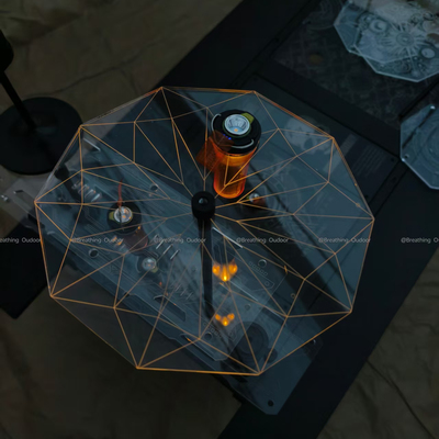 igt亚克力发光板灯架露营便携式八角置物架Goalzero灯罩星芒户外