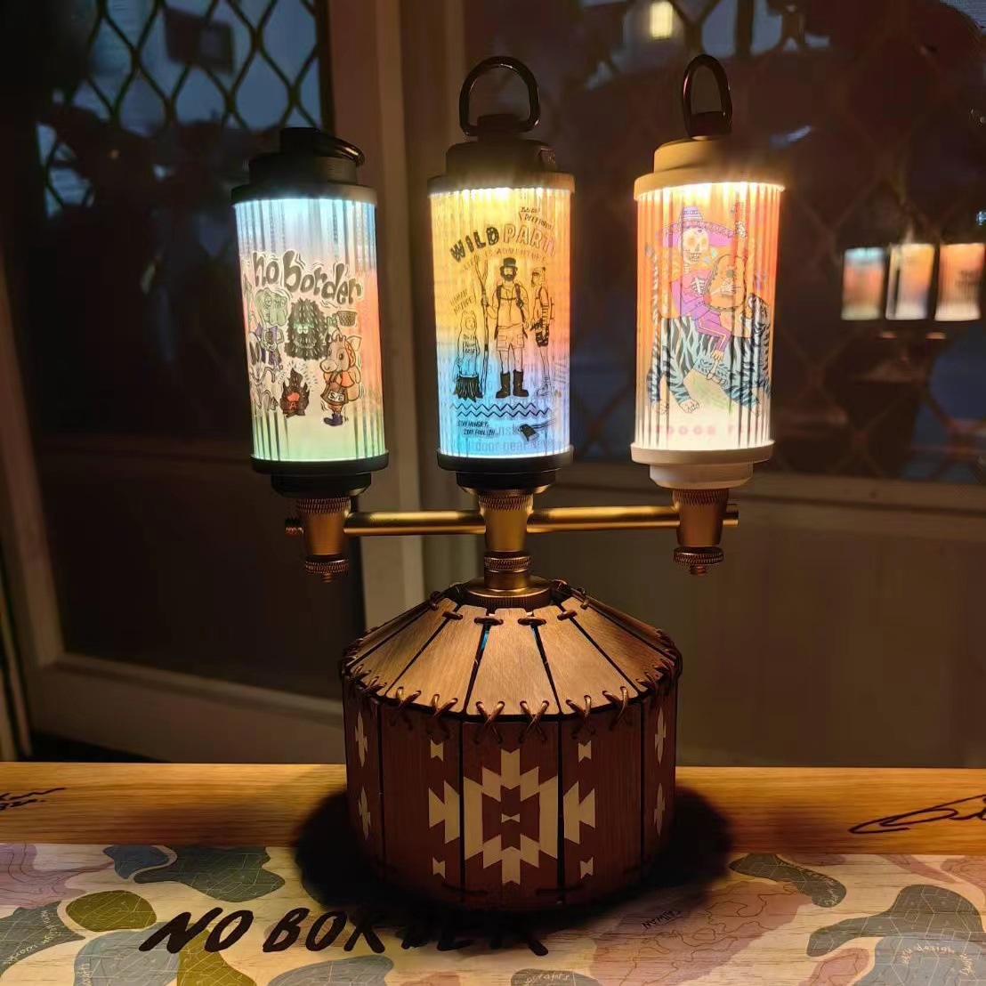 双头支架户外露营铝合金底座