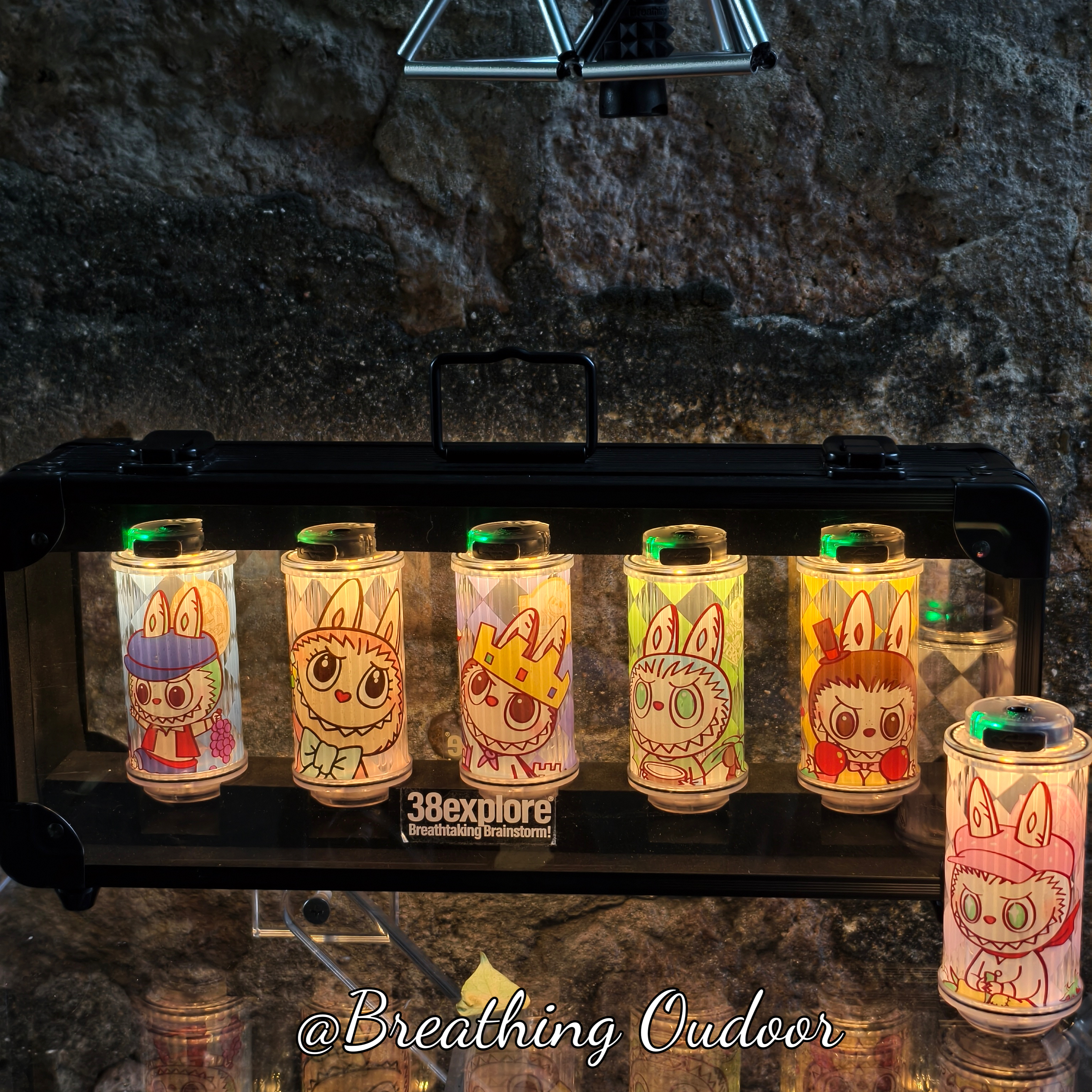 新款配色户外露营38灯贴纸日本38explore灯贴纸(精品不留胶) 灯箱