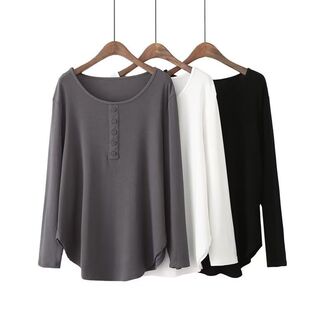 装 女春秋季 300斤加肥加大码 t恤 胖m时尚 洋气遮肉长袖 上衣打底衫