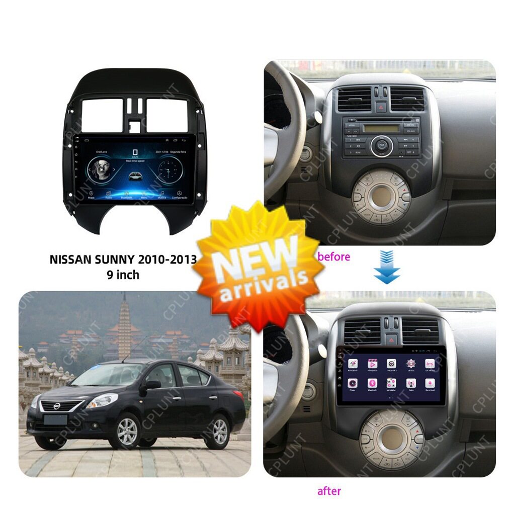 适用NISSAN 日产SUNNY 阳光中控导航DVD面框改装面板百变套框支架