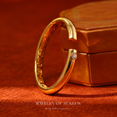 SUKEEW 「素环星光」优雅单镶泥鳅背手镯女轻奢小众精致手环 酥可