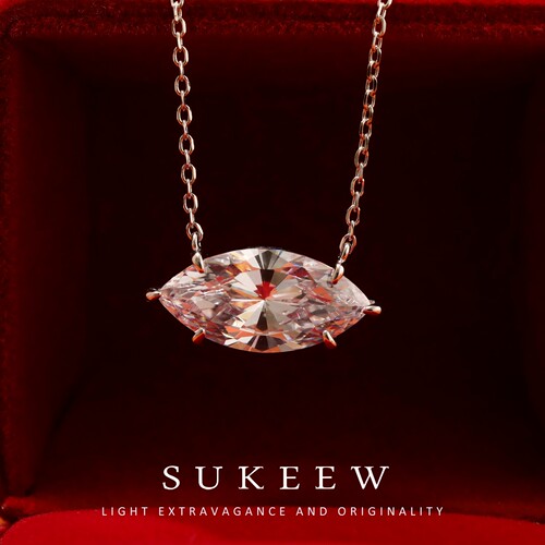 SUKEEW/酥可 【钻眸】极简气质马眼轻奢项链205010