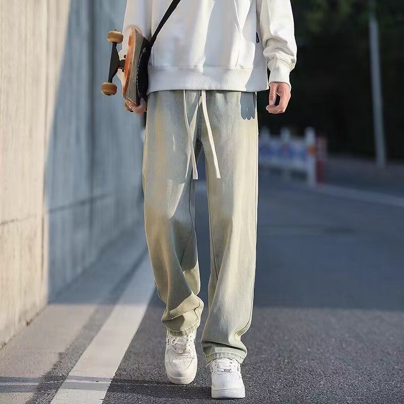 裤子男潮牌牛仔裤春秋季韩版潮流宽松帅气学生工装长裤休闲直筒裤,男装,牛仔裤,淘宝优惠券,粉丝福利购,淘宝优惠卷