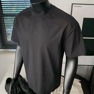 耐磨耐脏工作服男款运动短袖夏季干活穿的透气凉感冰丝小衫体恤男